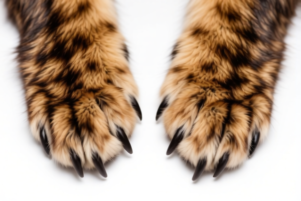 Dyed Fur Skin Paws