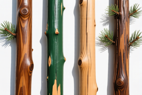 Painted Pine Wood Poles