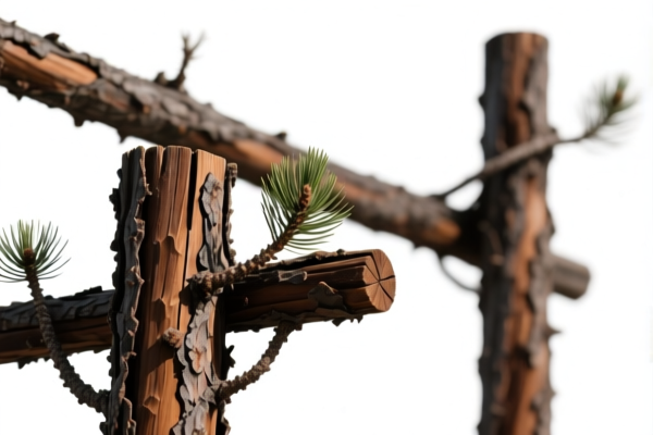 Rough Pine Power Poles