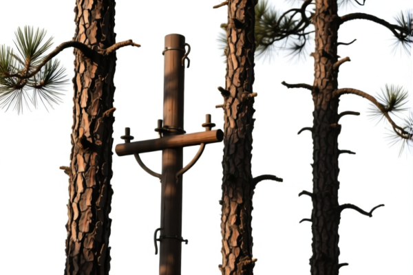 Rough Pine Power Poles