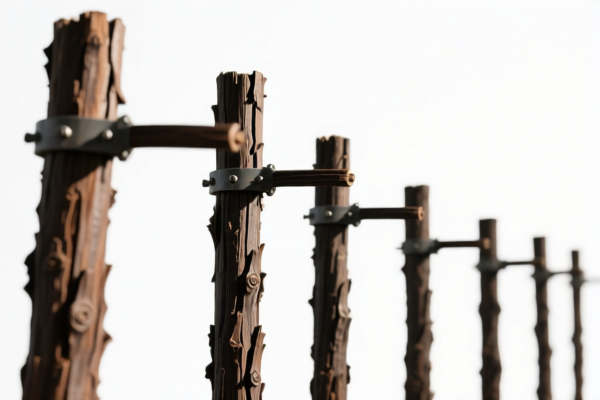 Rough Pine Power Poles