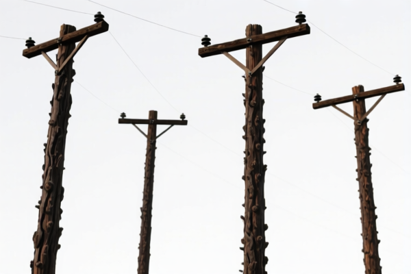 Rough Pine Telegraph Poles