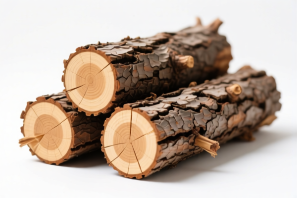 Rough Pine Wood (Unstripped Bark or Sapwood)