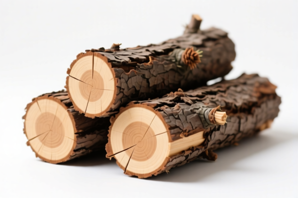 Rough Pine Wood (Unstripped Bark or Sapwood)