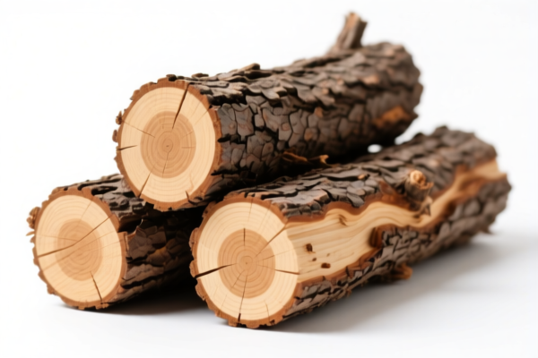 Rough Pine Wood (Unstripped Bark or Sapwood)