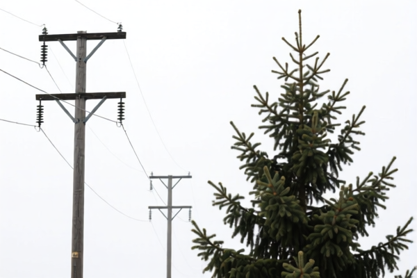 Fir and Spruce Electrical Power Poles