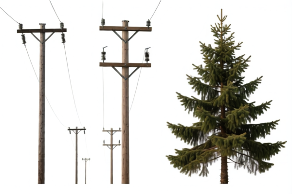 Fir and Spruce Telephone Poles