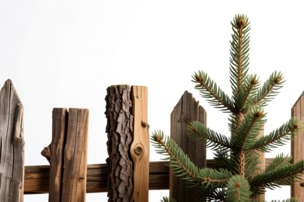 Fir and Spruce Rough Wood Fence Posts
