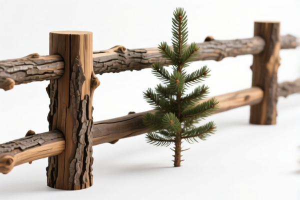 Fir and Spruce Rough Wood Guardrail Posts