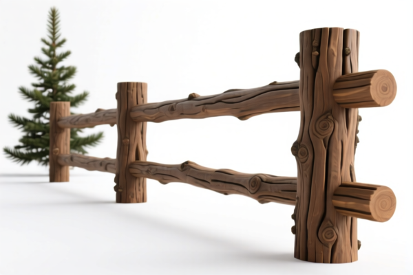 Fir and Spruce Rough Wood Guardrail Posts