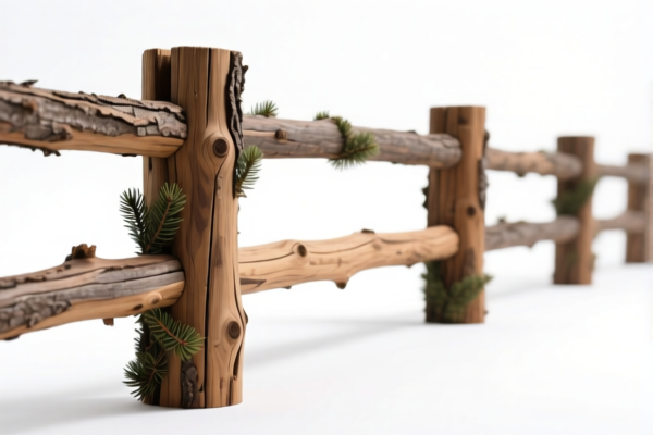 Fir and Spruce Rough Wood Guardrail Posts