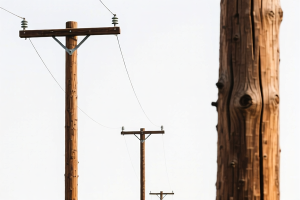 Spruce Wood Transmission Poles