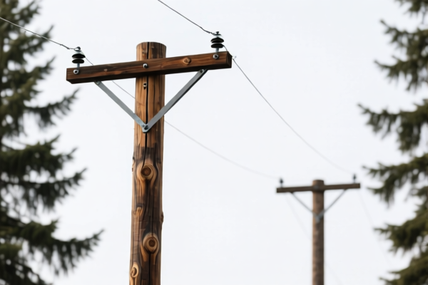 Spruce Wood Transmission Poles