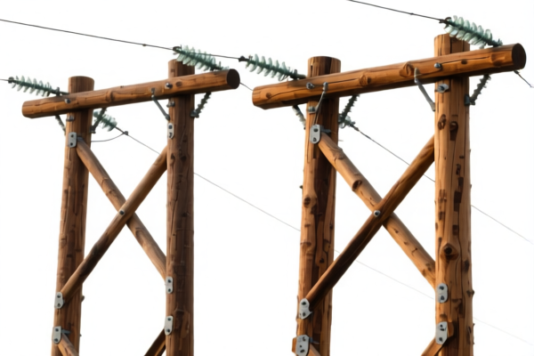 Spruce Wood Transmission Poles