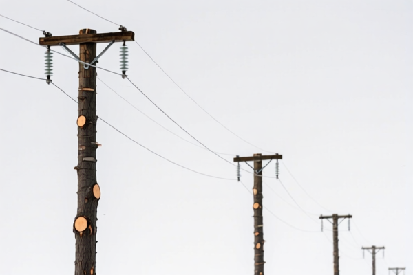 Fir Wood Electrical Power Poles