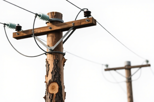 Fir Wood Electrical Power Poles