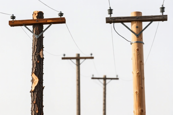 Fir Wood Telephone Poles
