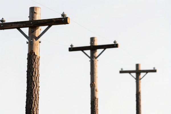 Fir Wood Telephone Poles