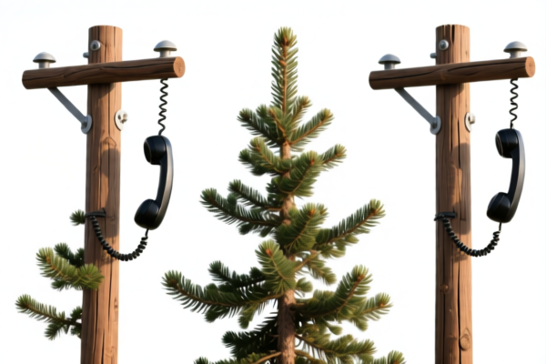 Spruce Fir Wood Telephone Poles