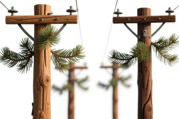 Spruce Fir Wood Telephone Poles