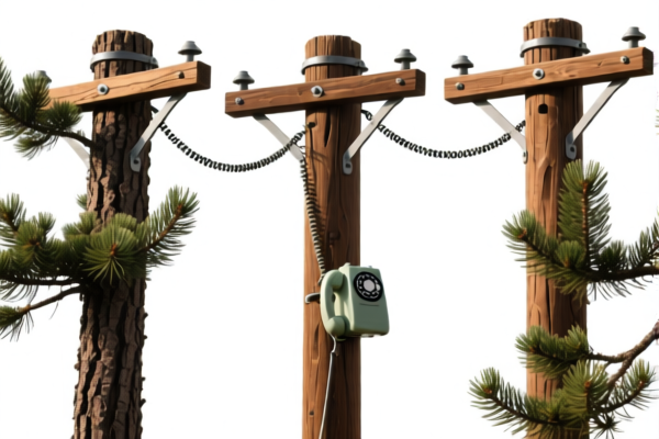 Spruce Fir Wood Telephone Poles