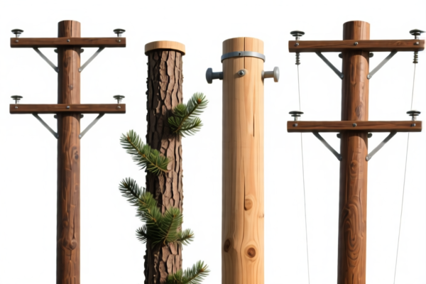 Spruce Fir Wood Utility Poles