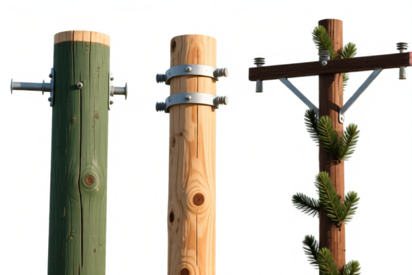 Spruce Fir Wood Utility Poles