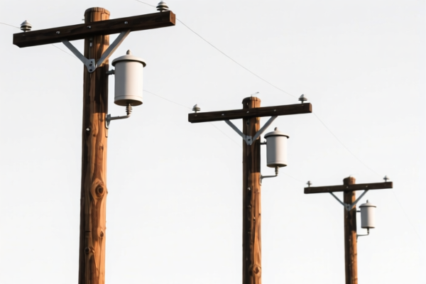 Spruce Wood Telephone Poles