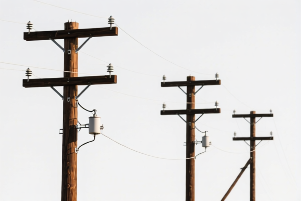 Spruce Wood Telephone Poles