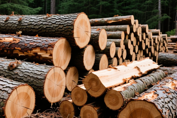 Other coniferous wood in the rough, construction, unprocessed