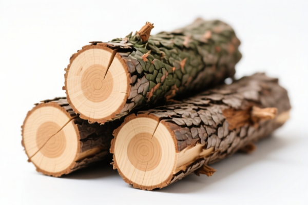 Coniferous Wood, Unstripped Bark