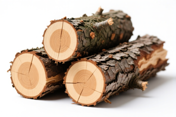 Debarked Fir Logs