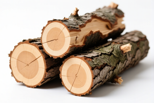 Debarked Fir Logs