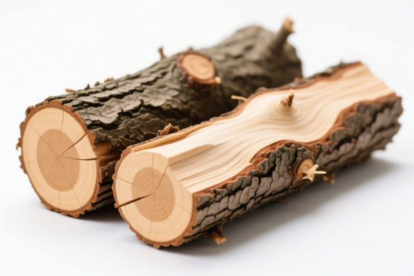 Debarked Fir Logs
