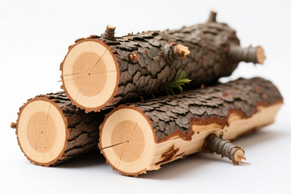 Debarked Spruce Logs