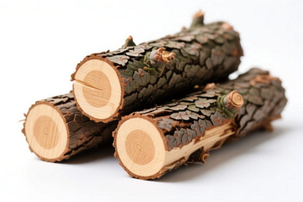 Loose coniferous wood in the rough