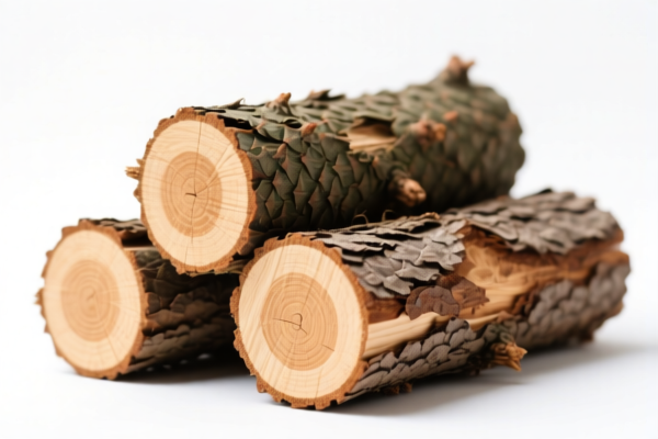 Loose coniferous wood in the rough