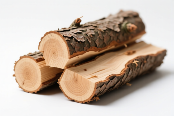 Roughly squared coniferous wood