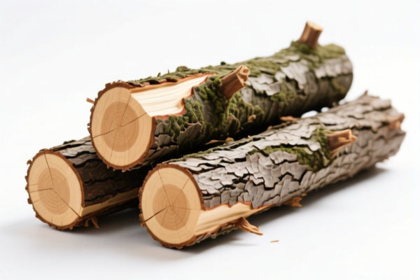 Unstripped Hemlock Logs