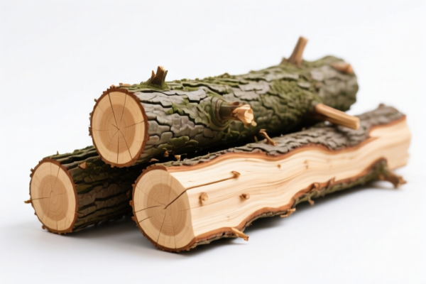 Unstripped Hemlock Logs