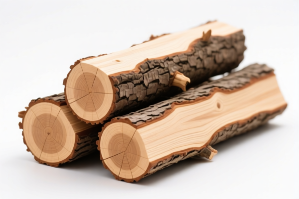 Unprocessed cedar logs