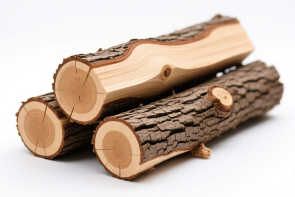 Unprocessed cedar logs