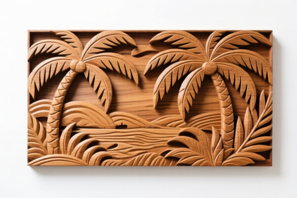 Tropical Wood Carved Artwork