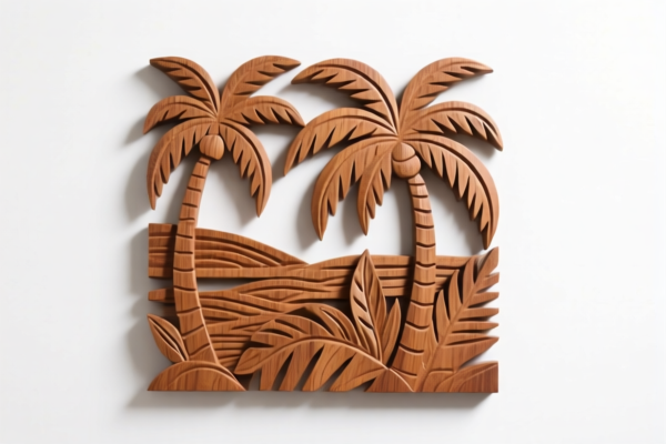 Tropical Wood Carved Artwork