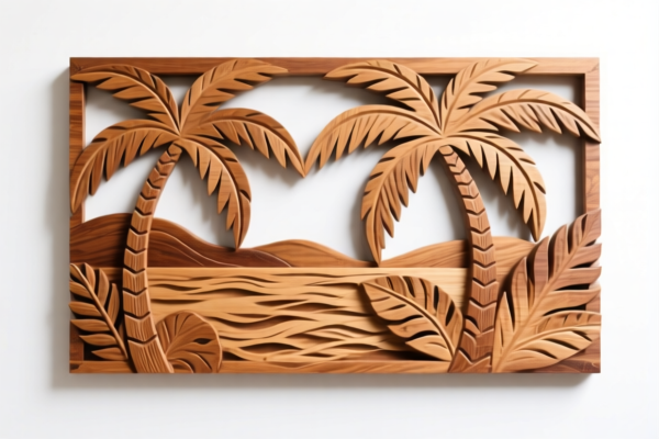 Tropical Wood Carved Artwork
