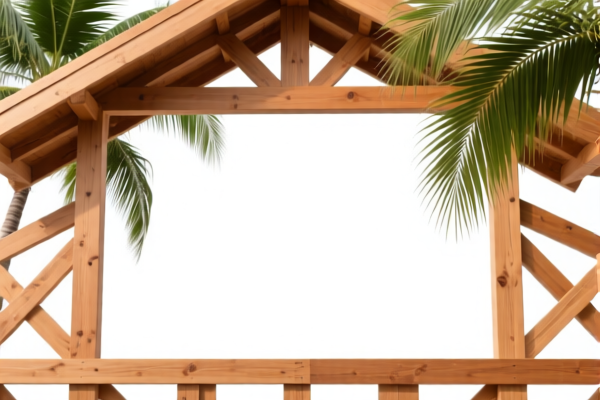 Tropical Wood Construction Frames