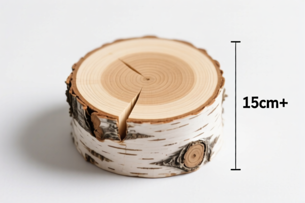 Birch Wood, 15cm+ Cross