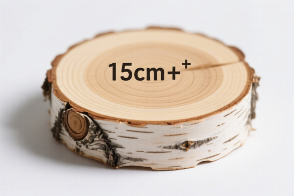 Birch Wood, 15cm+ Cross