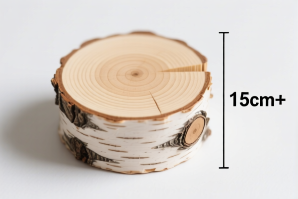 Birch Wood, 15cm+ Cross