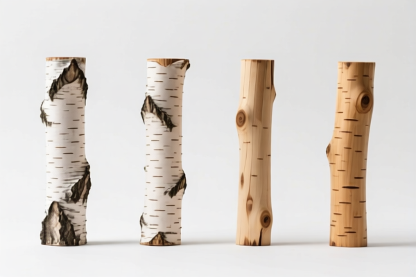 Birch Wood Posts for Power Lines